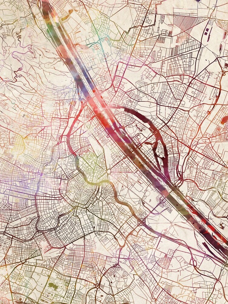 Thumbnail 4 of 4, iPhone Case, Vienna map designed and sold by MapMapMaps.