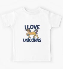 Ich liebe Einhörner Kinder T-Shirt