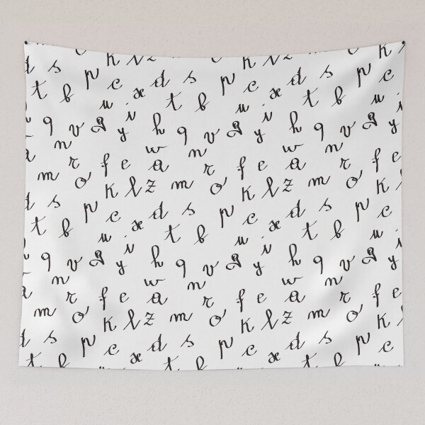 Item preview, black alphabet pattern designed and sold by FVO-italydesign.