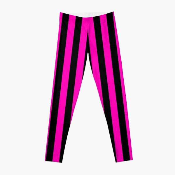 Pink, White and Black Stripes Leggings | Striped leggings, Red leggings,  White leggings