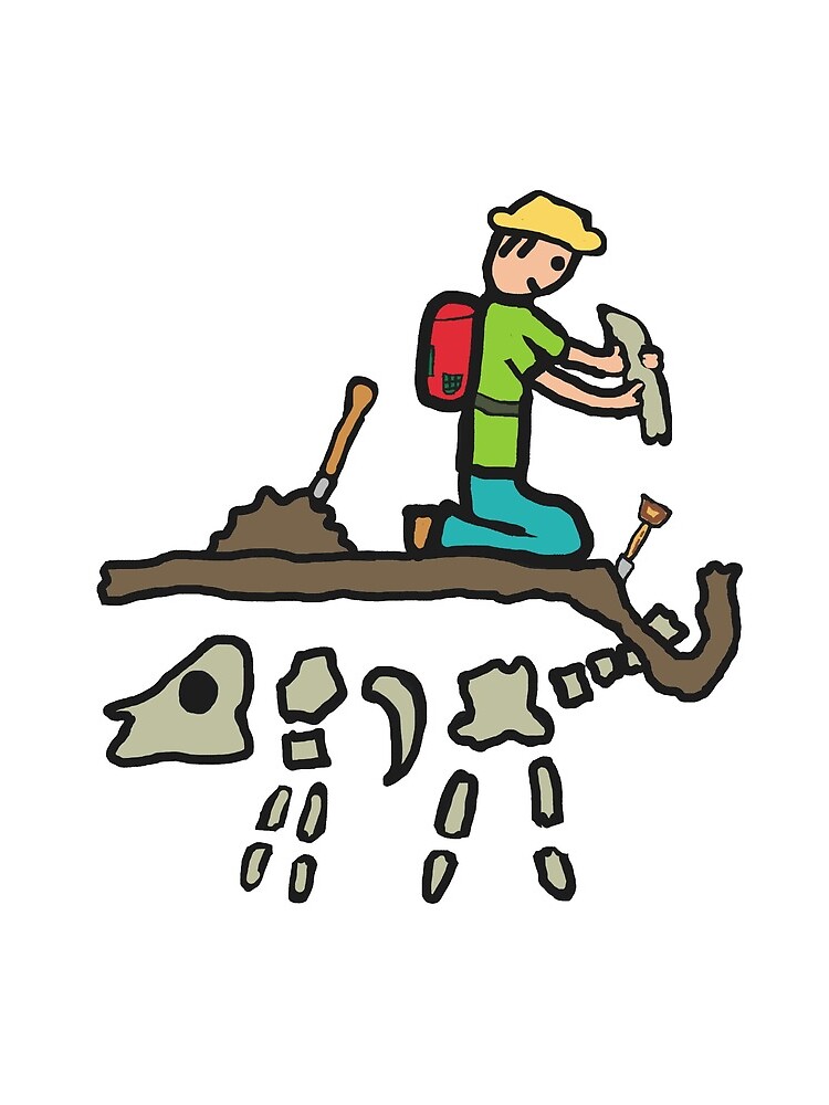 "Fossil Hunting" Drawstring Bag for Sale by MarkEwbie Redbubble