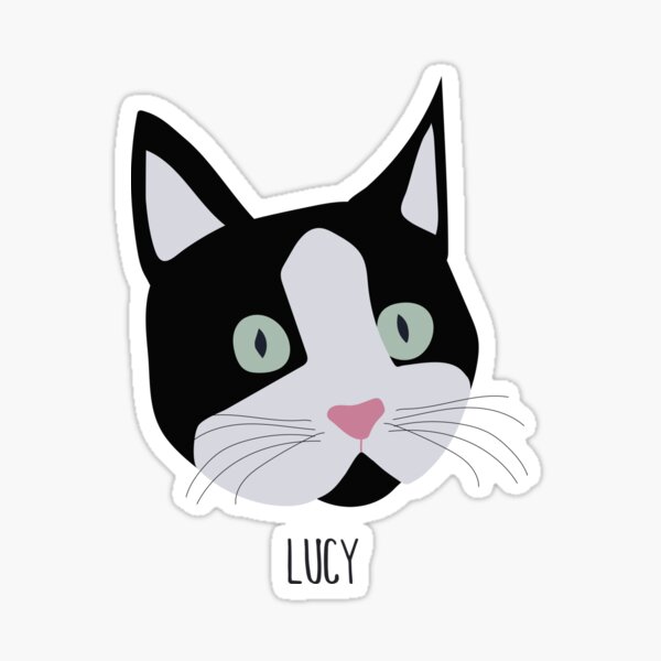 Family Cat Portraits, Lucy Sticker