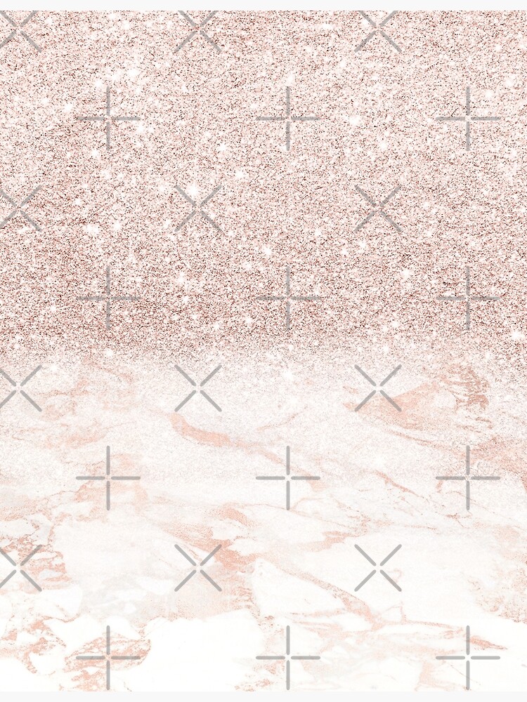 "Pink Rose Gold Marble Ombre Glitter" Poster by TeeVision Redbubble