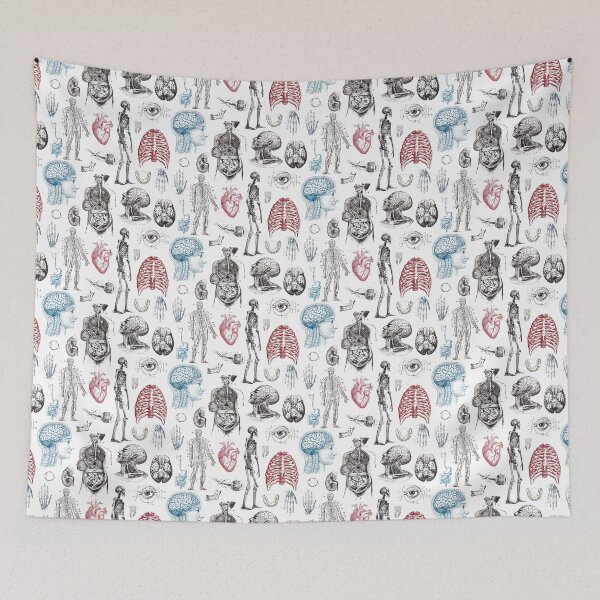 Item preview, Anatomy Illustrations Vintage Pattern designed and sold by alinabeska.
