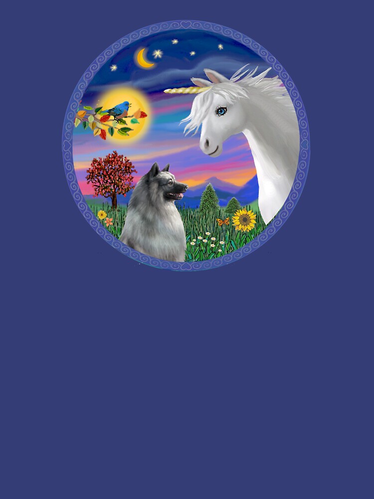 Unicorn and Keeshond by JeanBFitzgerald