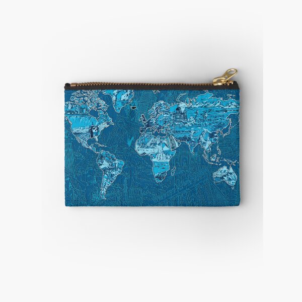 Item preview, World Map landmarks 10 designed and sold by BekimART.