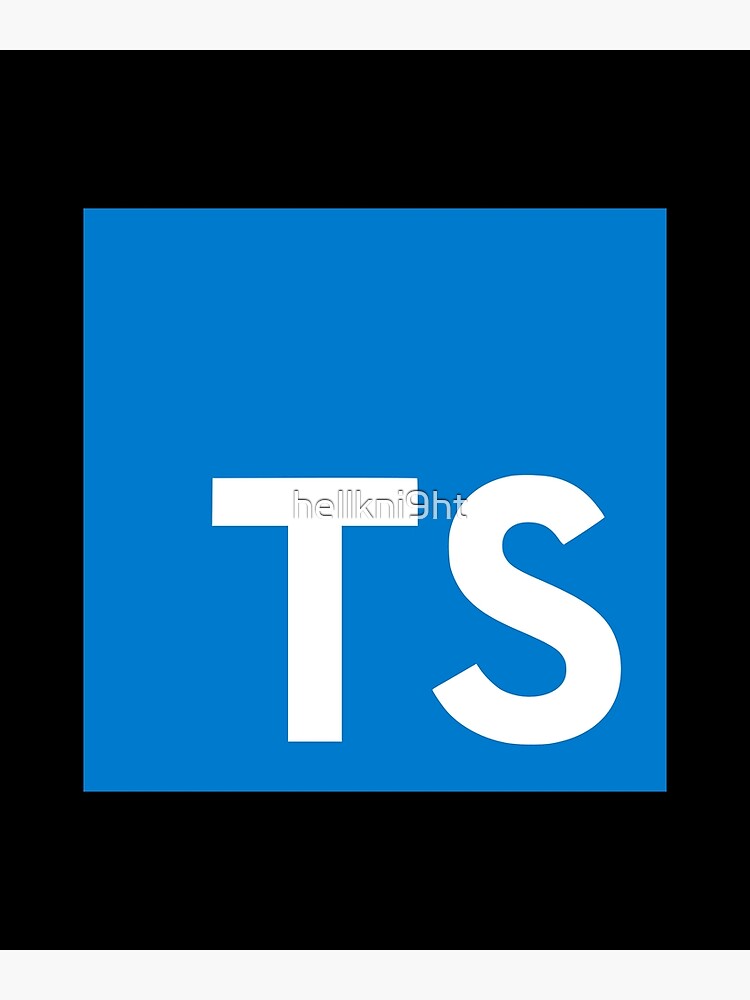 TypeScript Logo (Black Edition) Premium Matte Vertical Poster sold by ...