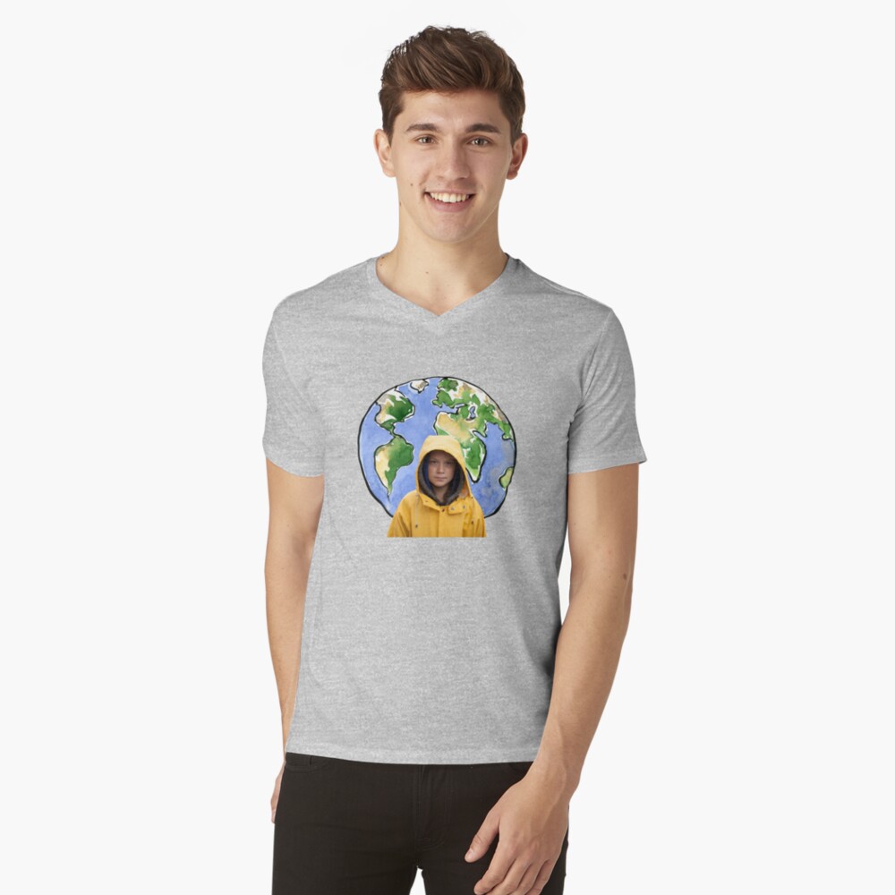 Greta Thunberg V-Neck T-Shirt