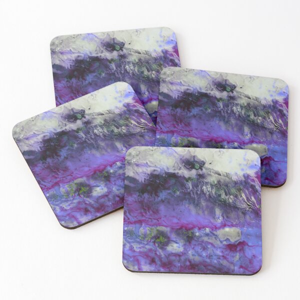 Item preview,  Abstract purple storm painting | purple white blue seascape | mix medium painting | veri peri abstract painting  designed and sold by hollycooper.