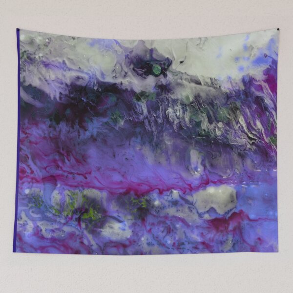 Item preview,  Abstract purple storm painting | purple white blue seascape | mix medium painting | veri peri abstract painting  designed and sold by hollycooper.