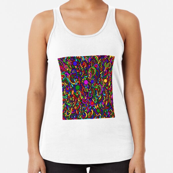 Stained Glass doodle Racerback Tank Top