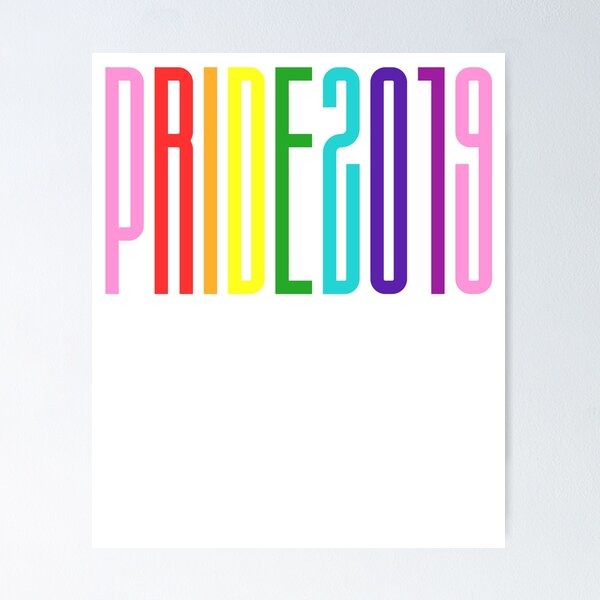 Item preview, Pride 2019 Typography Colorful LGBT Rainbow Flag Colors Gay Pride designed and sold by URSparklingShop.