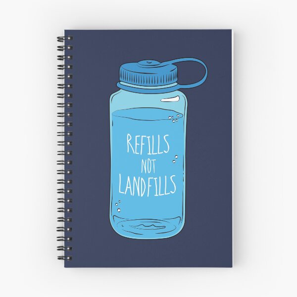 Item preview, Refills not Landfills Water Bottle designed and sold by Jessica Huff.