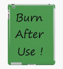 Burn After Use Green iPad-Hülle & Klebefolie