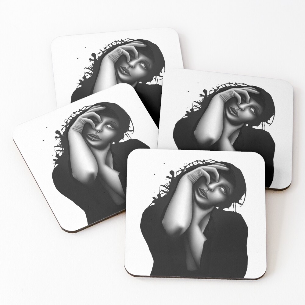 Descend (Colour pencil) Coasters (Set of 4)
