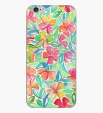 Tropical Floral Watercolor Painting iPhone Case
