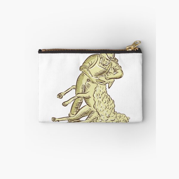 Item preview, Farmworker Shearing Sheep Etching designed and sold by patrimonio.