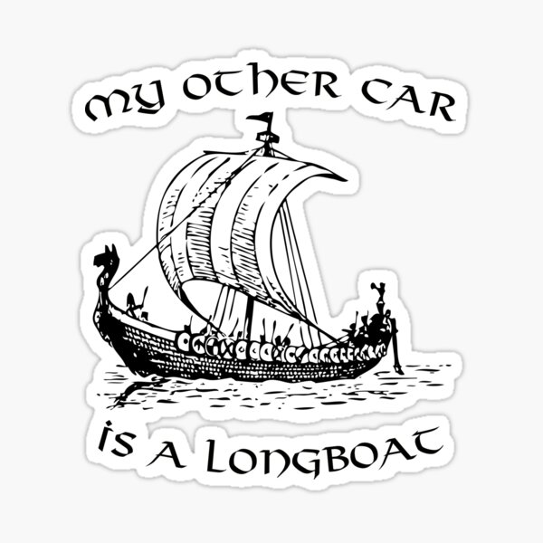 Artikel-Vorschau von Mein anderes Auto ist ein Longboat-lustiges Viking-Design, designt und verkauft von Cat Lady Designs.