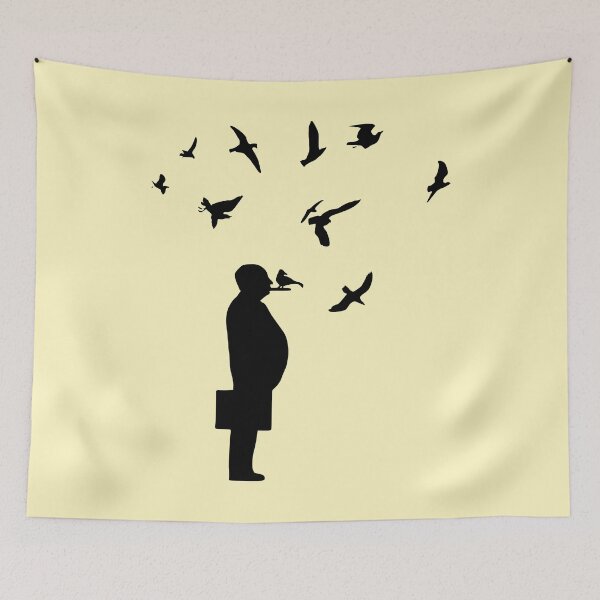 Item preview, Alfred Hitchock Birds Silhouette designed and sold by Fangpunk.