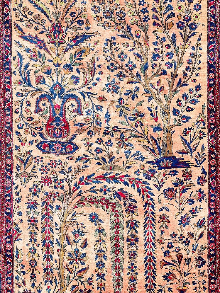 Isfahan Antique Central Persian Carpet Print Yoga Mat by Vicky  Brago-Mitchell®