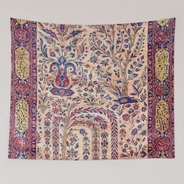 Item preview, Silk Kashan Central Persian Rug Print designed and sold by Vicky Brago-Mitchell®.