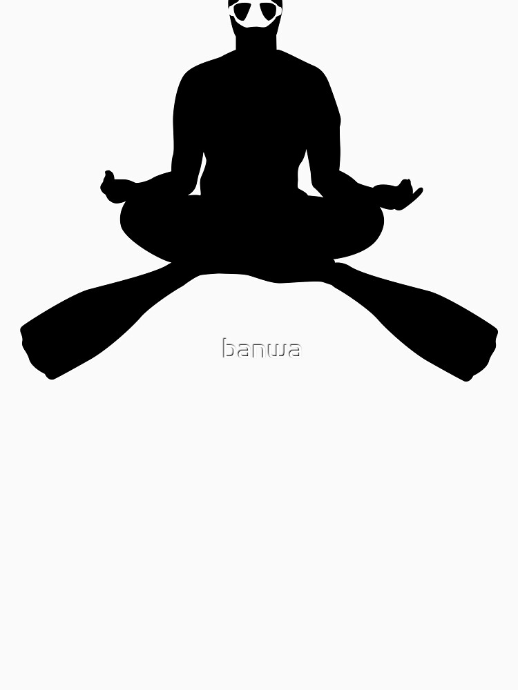 Meditating Freediver T-Shirt Freediving Tee Meditating Freediver T-Shirt Freediving Tee