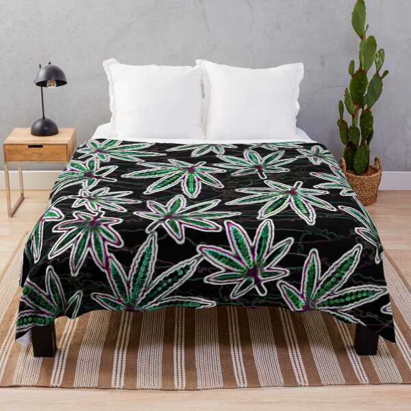 Item preview, Dark Psychedelic Cannabis Marijuana 420 Weed Hippie Print designed and sold by Sornoran420.