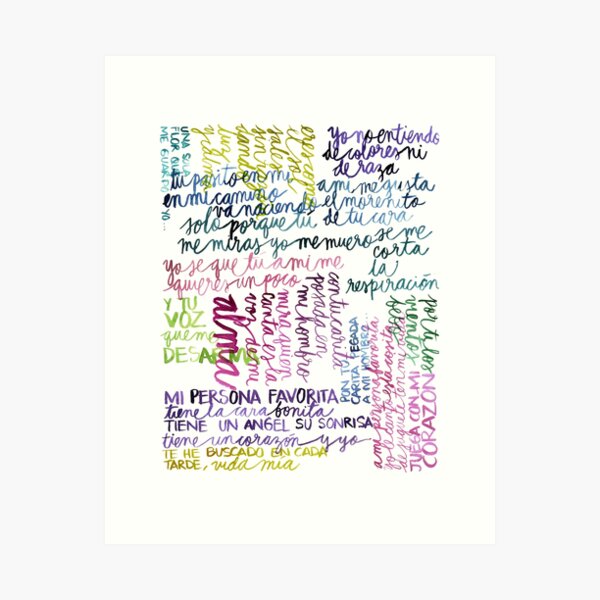 Camila Cabello Lyrics Art Prints for Sale Redbubble