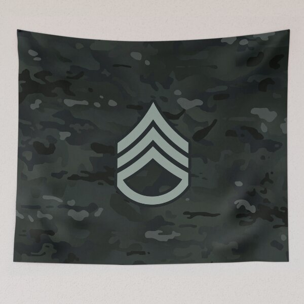 Item preview, Staff Sergeant (Black Camo) designed and sold by Jared Davies.