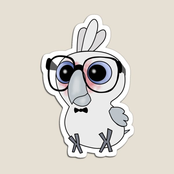 Nerdy Birdy: Bare-eyed Cockatoo Magnet