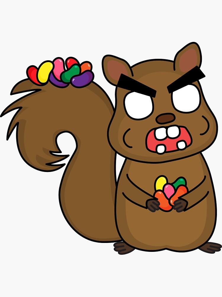 angry zombie squirrel with all the beans by shortstack