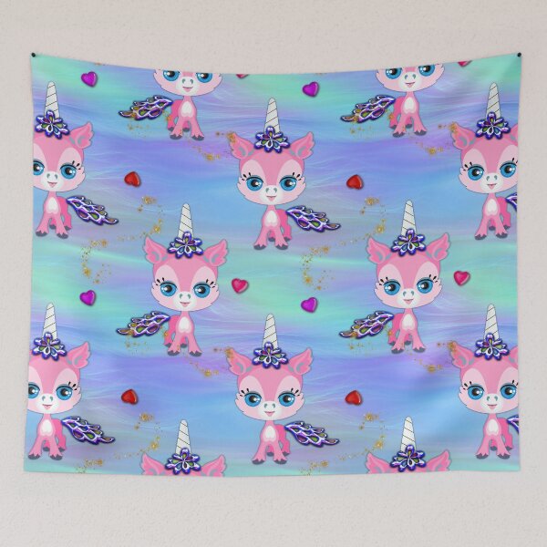 Item preview, Happy Pink Unicorns designed and sold by GraphicAllusion.