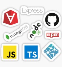 MEAN Stack Development Combo Pack (med+) Sticker