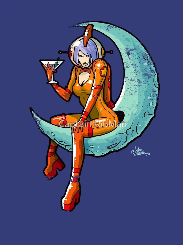 Imagen 4 de 4, Camiseta de cuello en V con la obra simplemente, diseñada y vendida por Captain RibMan.