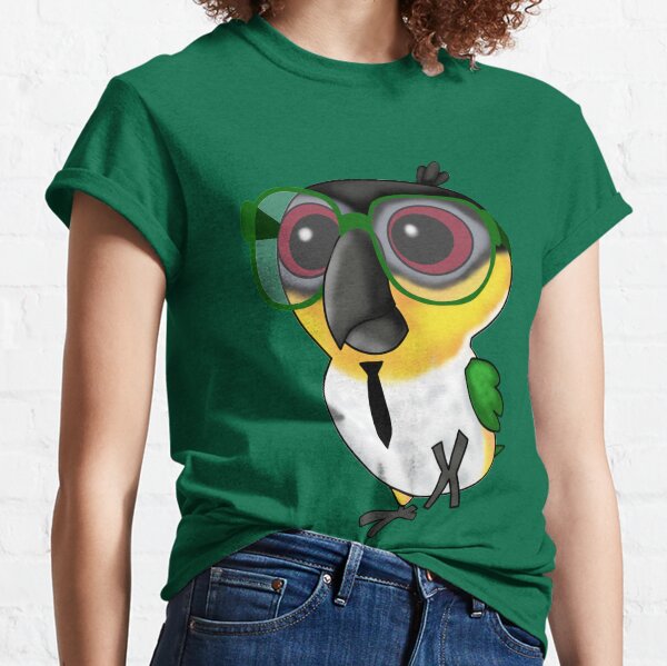 Nerdy Birdy: Black Headed Caique Classic T-Shirt