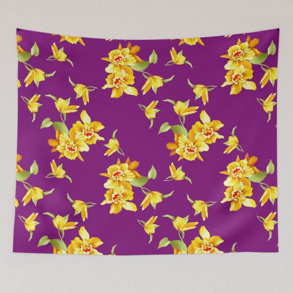 Item preview, Golden Daffodils on Purple designed and sold by GraphicAllusion.