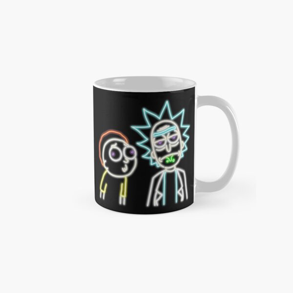 Neon Rick and Morty (Black) Classic Mug