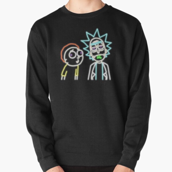 Neon Rick and Morty (Black) Pullover Sweatshirt