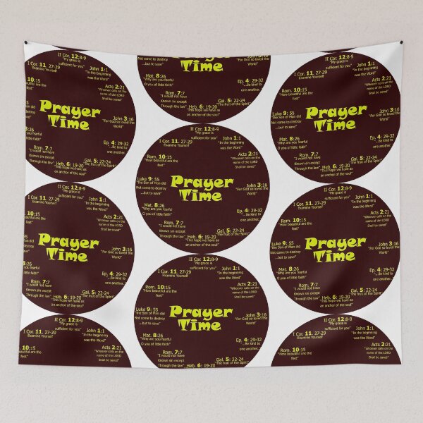 Item preview, Prayer Time Clock Burgundy designed and sold by toddbrooney.