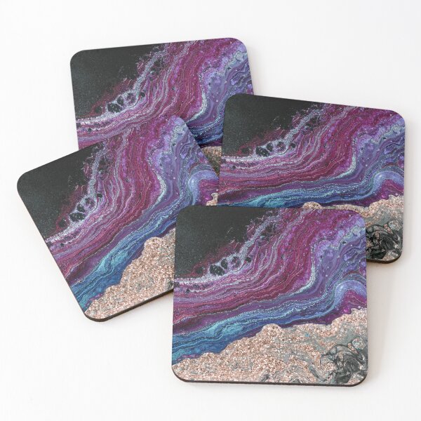 Item preview, Violet fire agate - rose gold glitter designed and sold by RoseAesthetic.