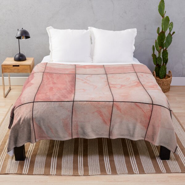Item preview, Tropical pink marble tiles designed and sold by RoseAesthetic.