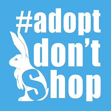 Artwork thumbnail, #adoptdontshop Advocate White Bunny Rabbit by tinaschofield