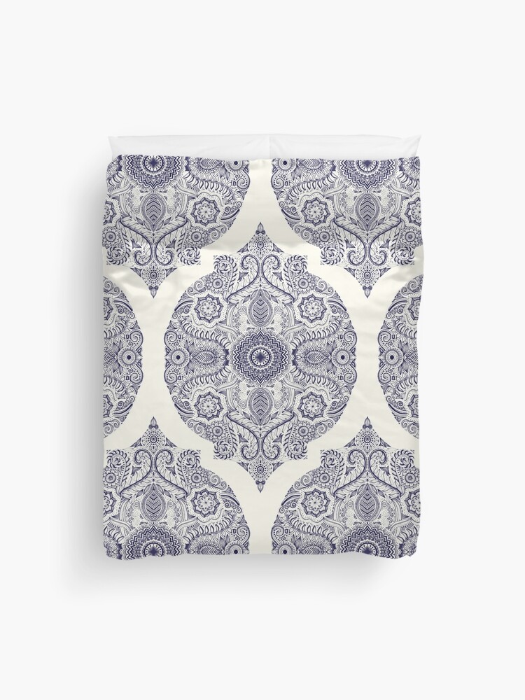 Thumbnail 1 of 2, Duvet Cover, Explorations in Ink & Symmetry designed and sold by micklyn.