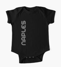 Naples Vertical Text Short Sleeve Baby One-Piece