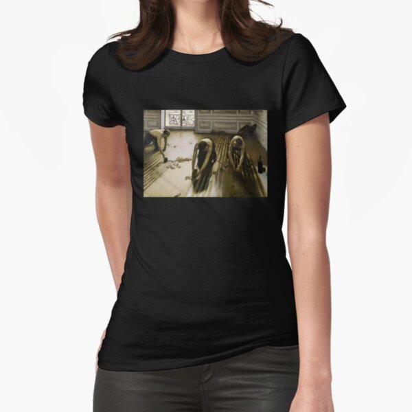 HIGH RESOLUTION The Floor Scrapers Gustave Caillebotte Fitted T-Shirt