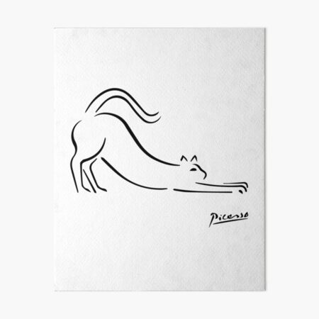 Pablo Picasso Cat Artwork Shirt, Kitten Sketch Reproduction Art Board Print