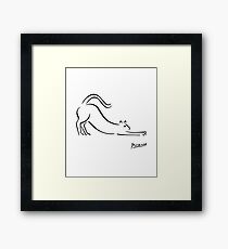 Pablo Picasso Cat Artwork Shirt, Kätzchen Skizze Reproduktion Gerahmtes Wandbild