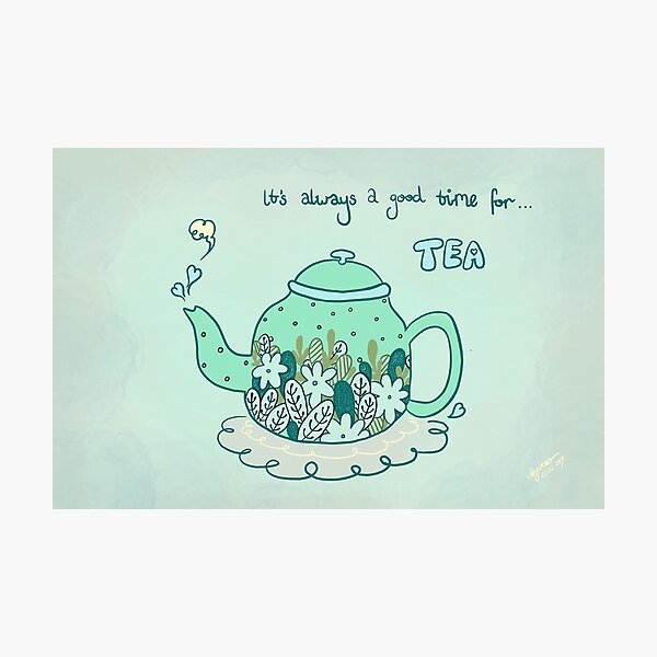 It's Tea Time - Mint Photographic Print