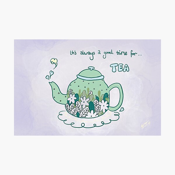 It's Tea Time - Lilac Photographic Print