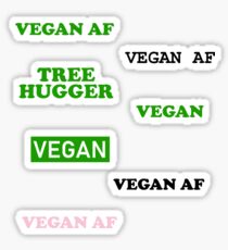 Vegan Af Tree hugger Sticker